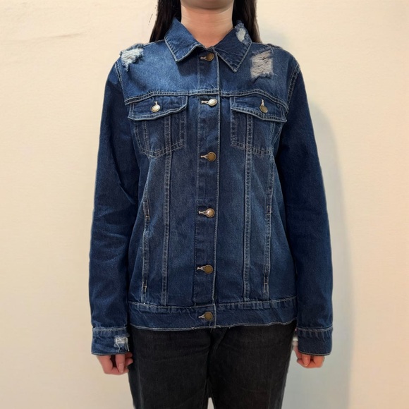 Red Star women’s distressed denim jeans jacket - Picture 3 of 9